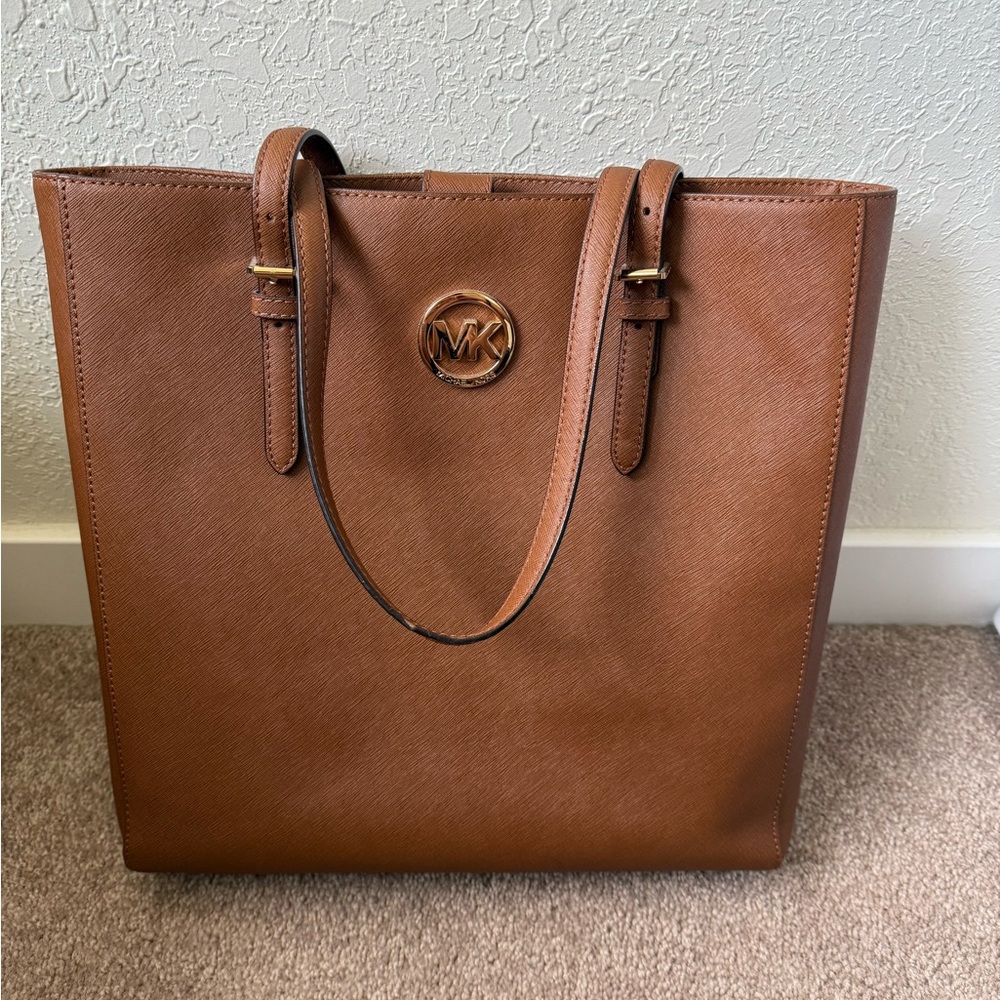 Michael Kors Brown Saffiano Leather Tote Bag
